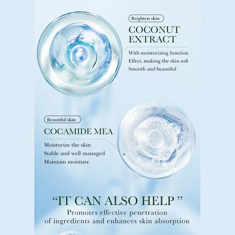 400ml of Gentle Coconut Shower Gel, Rich in Coconut Extract, Coconutamide Mea and Other Ingredients, with a Rich Coconut Scent, Long-Lasting Fragrance after Use, Light Foam Like a Cloud, Both Dense and Delicate, It Can Moistu Halalzen