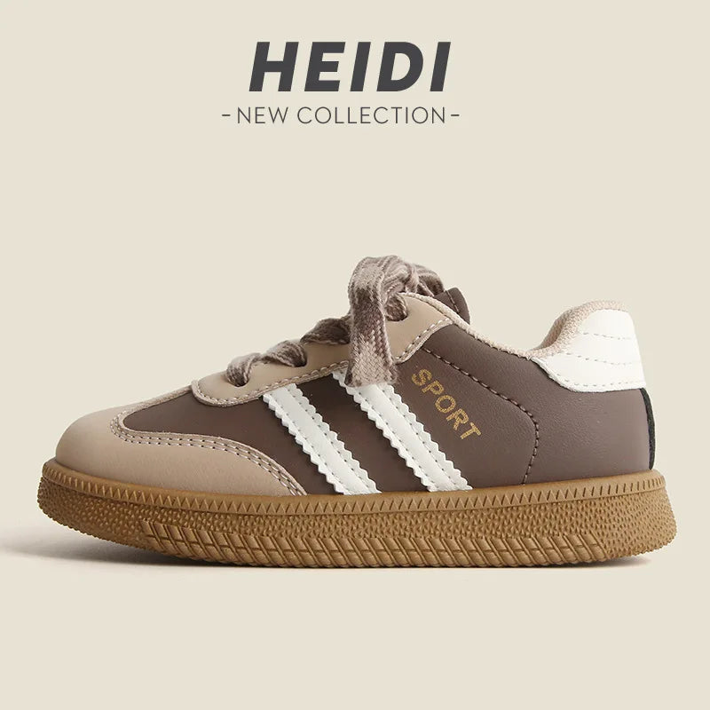 Kids German Training Shoes 2025 Spring Autumn Boys Girls Casual Sneakers Soft Sole White Shoes Baby Agate Shoes