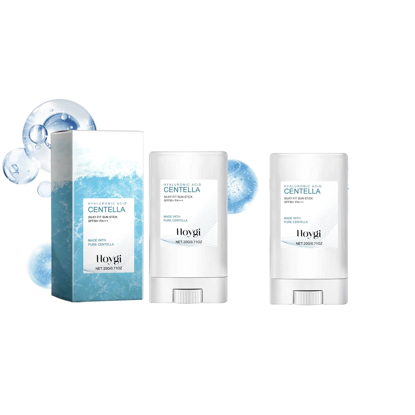 Hoygi Hyaluronic Acid Sunscreen Stick Broad Spectrum SPF 50+ Hydrating Non-Greasy Fast Absorbing for Face and Body On-The-Go Halalzen