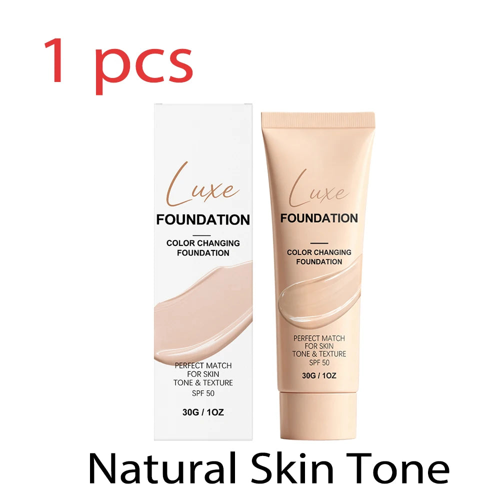 Sunscreen Foundation Lightweight Natural Matte Buildable Coverage UV Protection Liquid Foundation 2 Shades