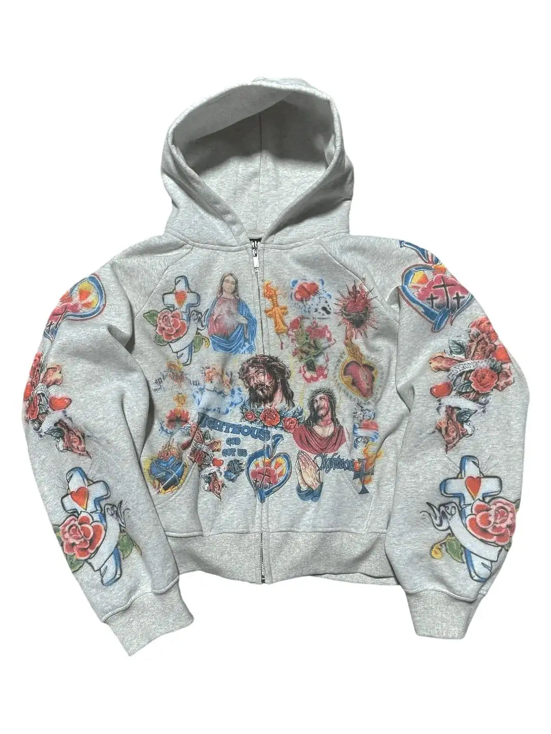 Jesus Hoodie Sweatshirt Y2K Letters Printed Retro Gothic Rock Hoodie Harajuku Loose Versatile Sweatshirt