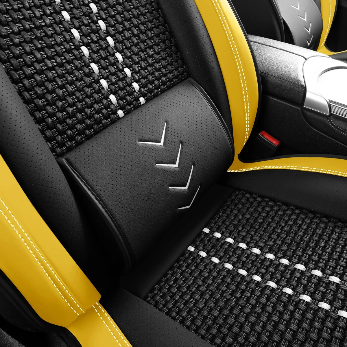 Universal leather car seat covers, full - enclosed installation, waterproof and easy to clean, 5 - piece set for the whole car