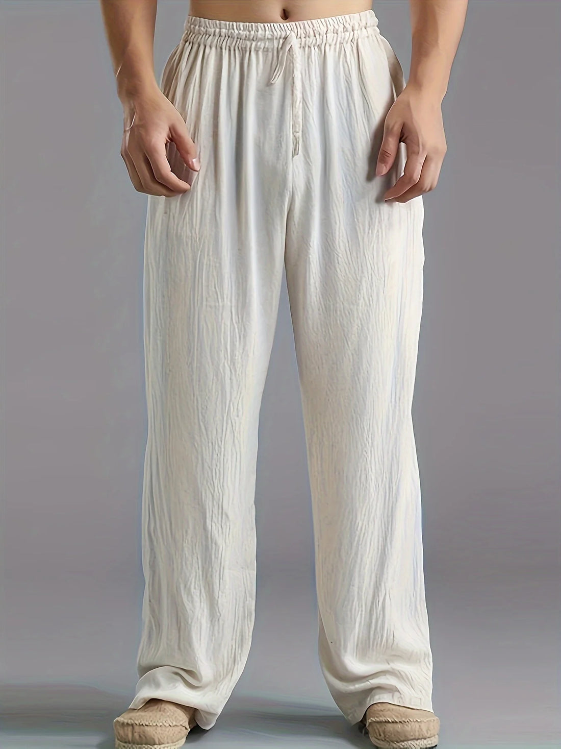 Men's plus-size slacks linen breathable sweatpants