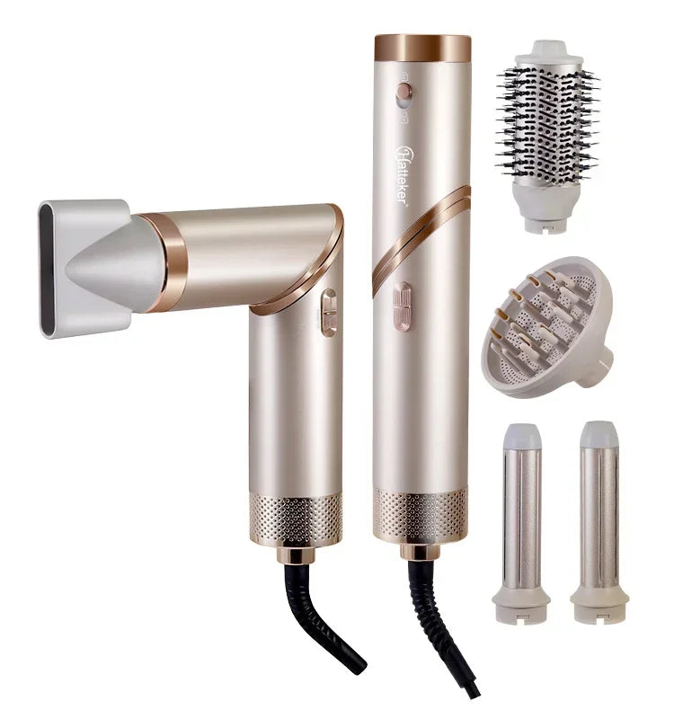 5 in 1 Multi-Function Hair Dryer Curling Iron Portable Foldable Hair Dryer Negative Ion Hair Care Curling Iron Styling Set