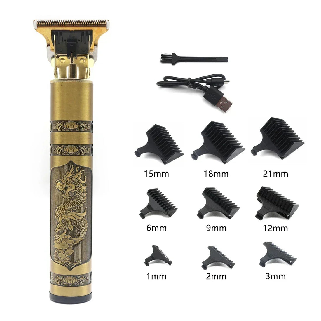 Professional T9 Hair Trimmer Machine Metal Body Beard Trimmer for Men Stainless Steel Blade Hair Clipper Beard Trimmer Halalzen