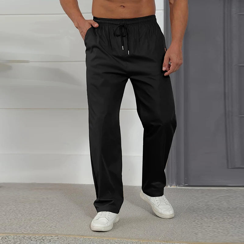 Men s Relaxed Fit Cargo Pants with Adjustable Drawstring Waistband and Multiple Pockets for Everyday Wear