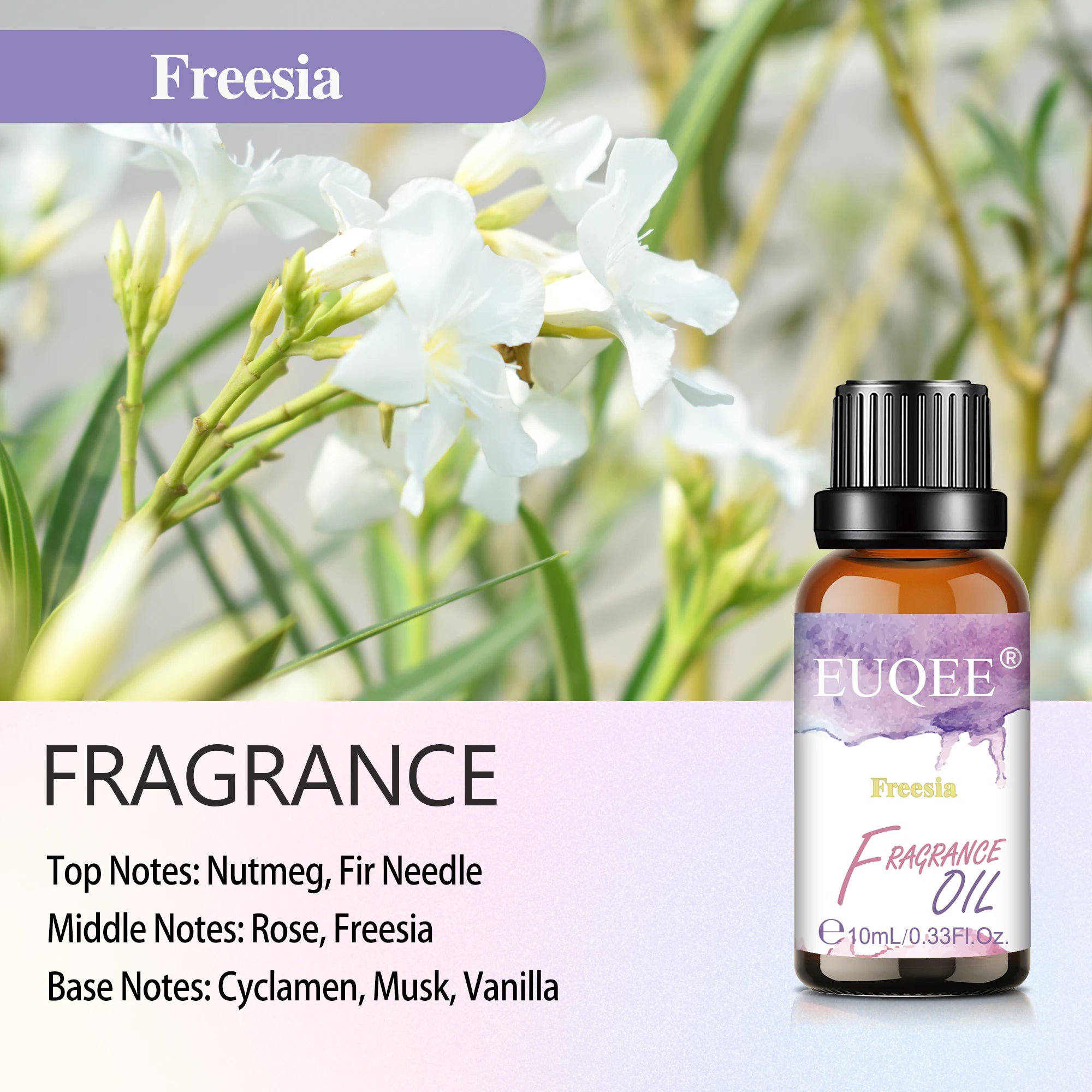 EUQEE 10ml 30ml 100ml Blend Essential Oil White Musk Baby Powder Almond & Vanilla Fragrance Oil for Diffuser Making Candle