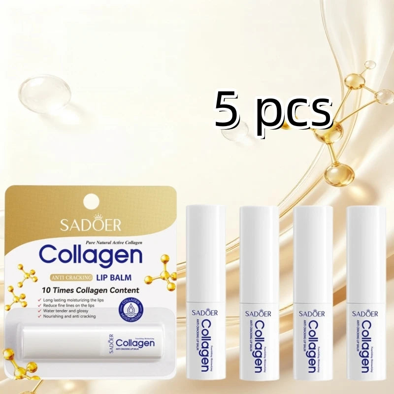 1/5/10 Pieces of Lip Balm for Long-Lasting Moisturizing, Deeply Nourishes the Lips, Makes Them Hydrated and Translucent, Improves Roughness and Peeling, and Cares for the Skin