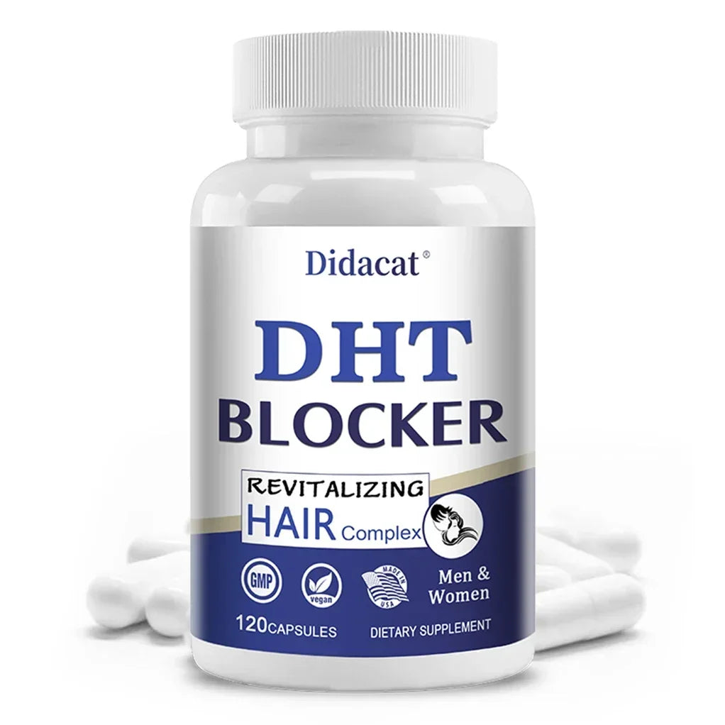 Didacat Advanced DHT Blocker Hair Growth Supplement for Hereditary Thinning Hair - for Men and Women, Hair Loss