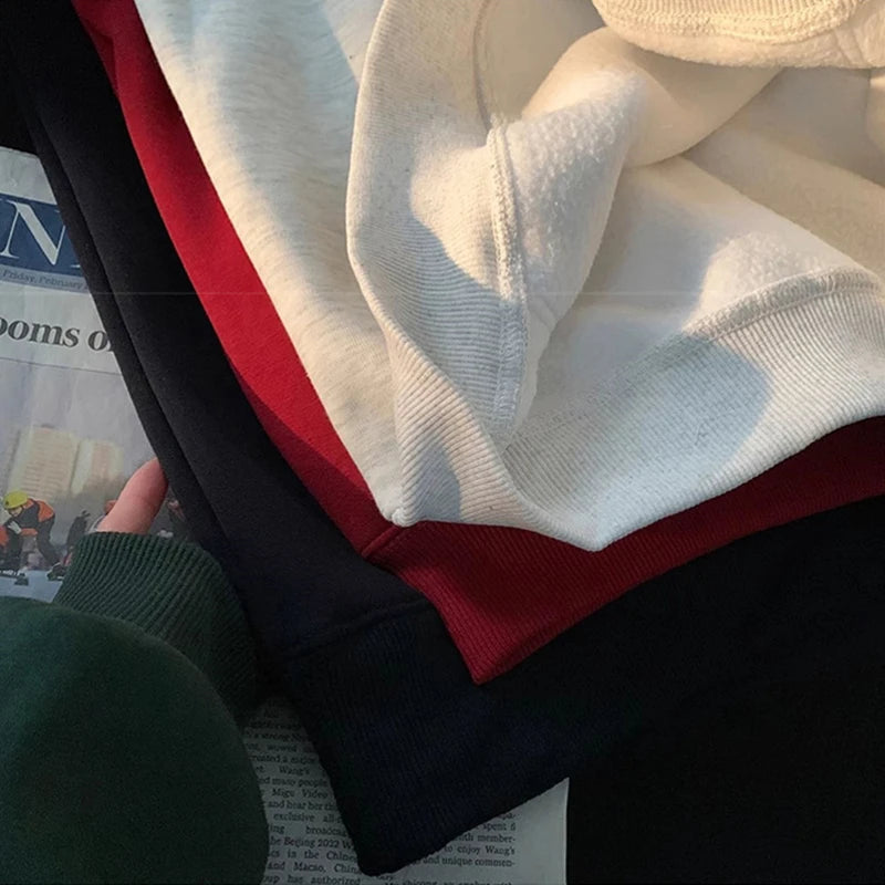 Men Hoodie Letter Printed Long Sleeve Autumn Sweatshirts Goth Fashion Y2K Vintage Hoodies Streetwear Fleece Pullover Hoody