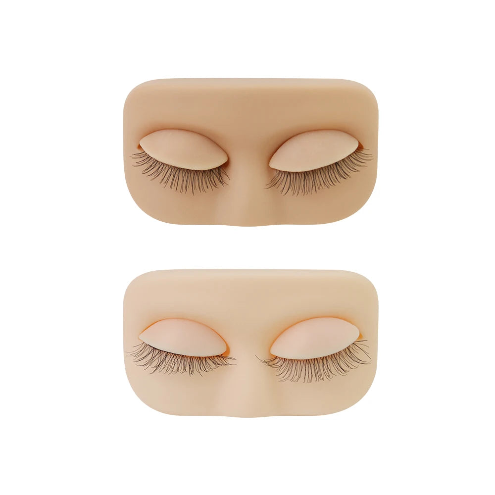GLAMLASH Mini Lash Flat Model Head Practice Eyelash Extension Training Head With Removable Replacement Eyelids Halalzen