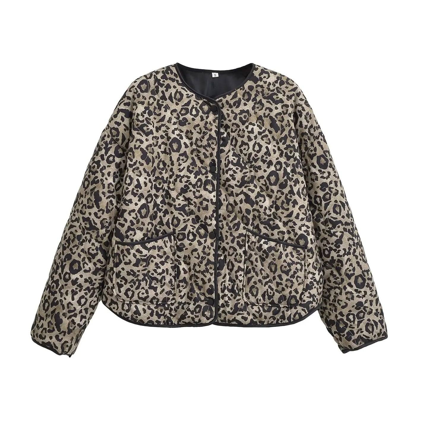 Leopard Print Jackets for Women Coats Oversized Jackets Woman 2025 Snap Button Overcoat Female Long Sleeve Women's Jacket