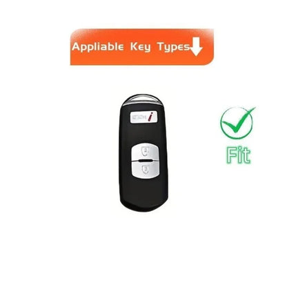 Car Key Cover, 3 Buttons Remote Fob Case Sleeve For Mazda 2 3 5 6 CX-3 CX-5 CX-7 CX-9 2013 2015 2016 2017 2018 2019