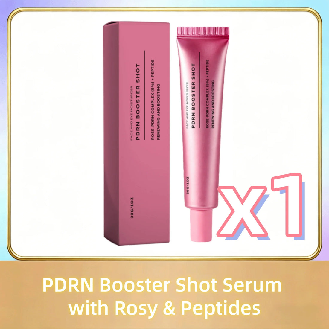 PDRN Booster Shot Serum With Rosy-PDRN Peptide For Dark Spots Care,Balance Skin Tone Deep Hydration Support Daily Skincare Cream