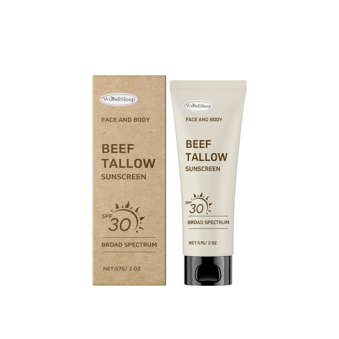 Tallow SPF30 Sunscreen Defense UV Rays Broad Protection Prevent Sunburn Summer Outdoor sports UV Isolation Moisturizing Halalzen