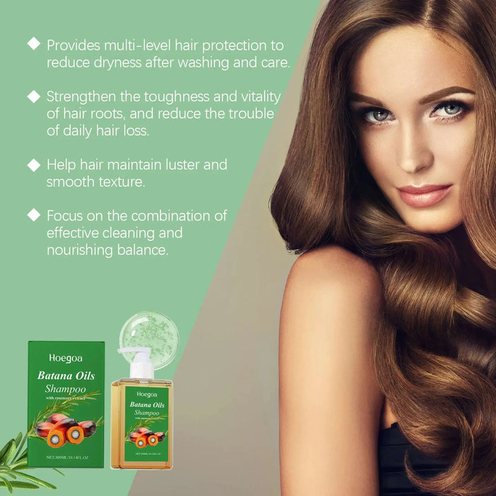 Batana Oil Shampoo Hair Strengthens Anti Loss Restore Damaged Split Hair Scalp Cleansing Dandruff Control Hair Growth Shampoo Halalzen