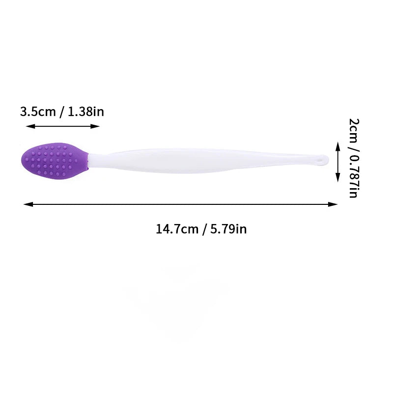 5 Pcs Lip Scrub Brush Silicone Brush Tool Double Sided Mini Exfoliating Brush Exfoliating Lip Brush Lip Scrub Tool for Dark Lips Halalzen
