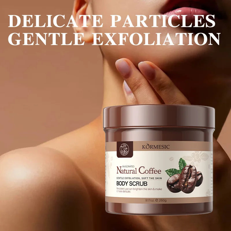 260g Coffee Body Scrub, Deeply Cleanses the Body, Exfoliates Dead Skin Cells, and Brightens Skin Tone