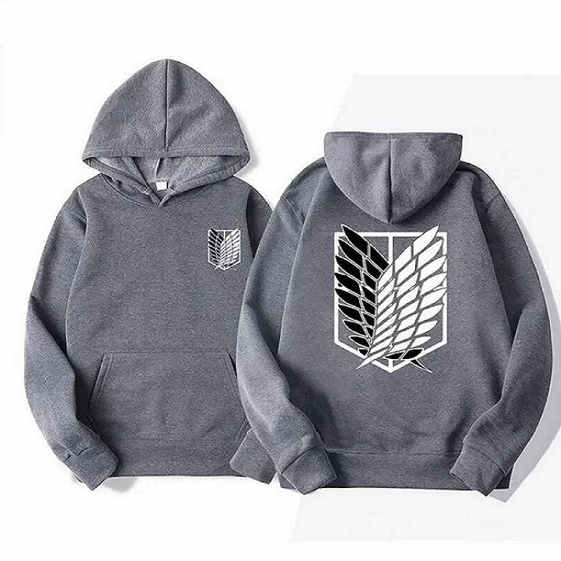 Attack on Titan Men's Hoodie Anime Hoodies Men Women Streetwear Pullover Harajuku Shingeki No Kyojin Hoodies Sweatshirt Clothes