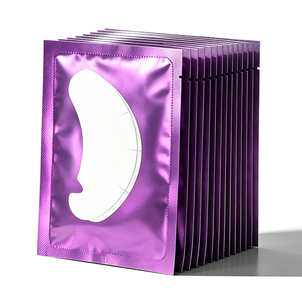 GLAMLASH 50pairs U Shape Eyelash Pads Grafted Lash Hydrogels Tips Sticker Makeup Tools Gel Patches Under Eye Pads