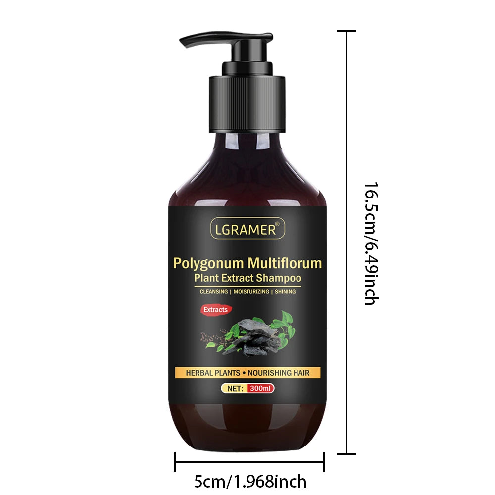 Herbal Polygonum Multiflorum Shampoo Oil Control Dandruff Control Itchy Relief Shampoo Moisturizing Nourishing for Men and Women Halalzen