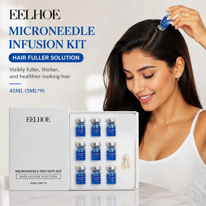 Copper Peptide Microneedle Hair Regrowth System Thicker-Looking, Healthier Hair Solution Scalp Nourishing Serum Scalp Care