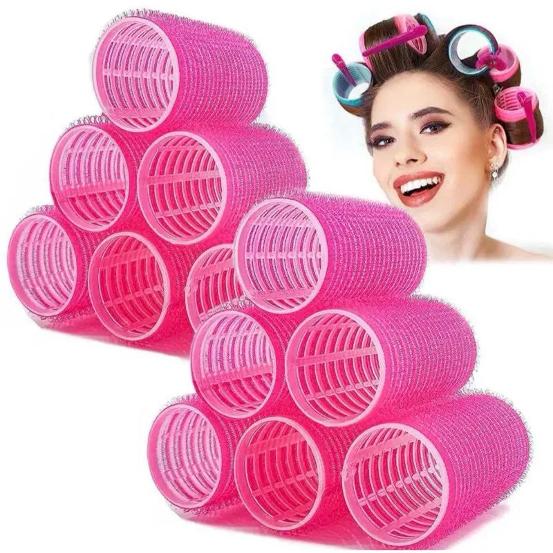 Heatless Hair Styling Kit Self-Grip Rollers with 12Pcs /18Pcs Hair Rollers and 12pcs Clips for DIY Hair Styling Easy To Use