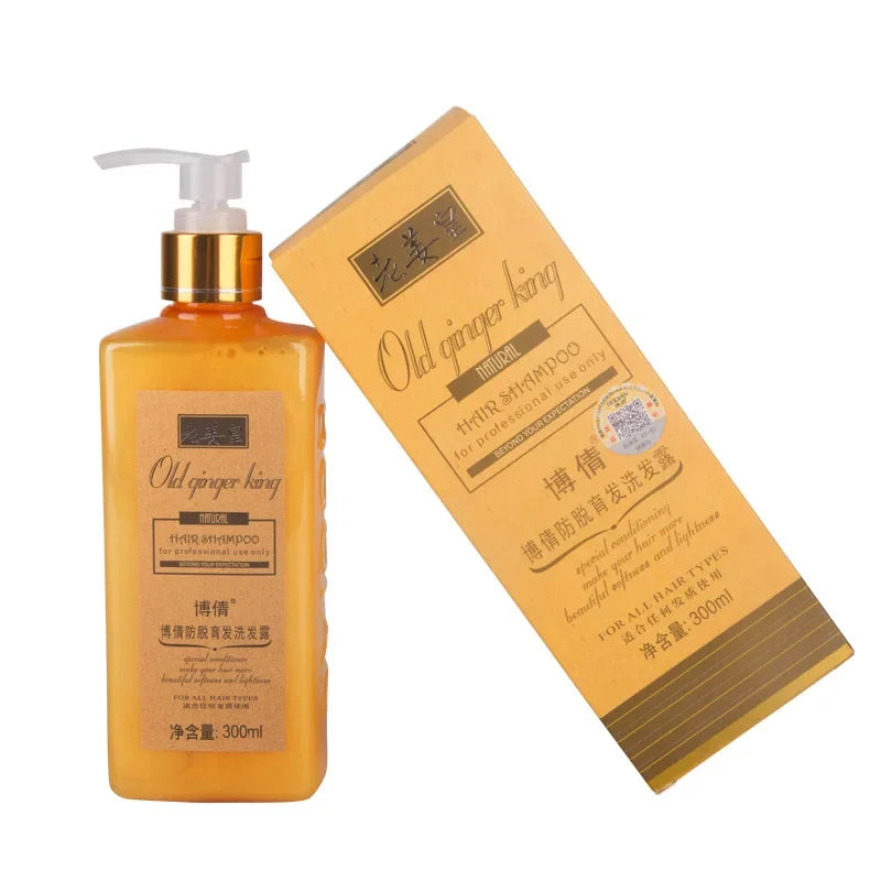 Genuine Ginger Shampoo and Conditioner with Ginger, Hair Care Shampoo for Hair Growth Fast Dense Anti-hair Loss 300ml Halalzen