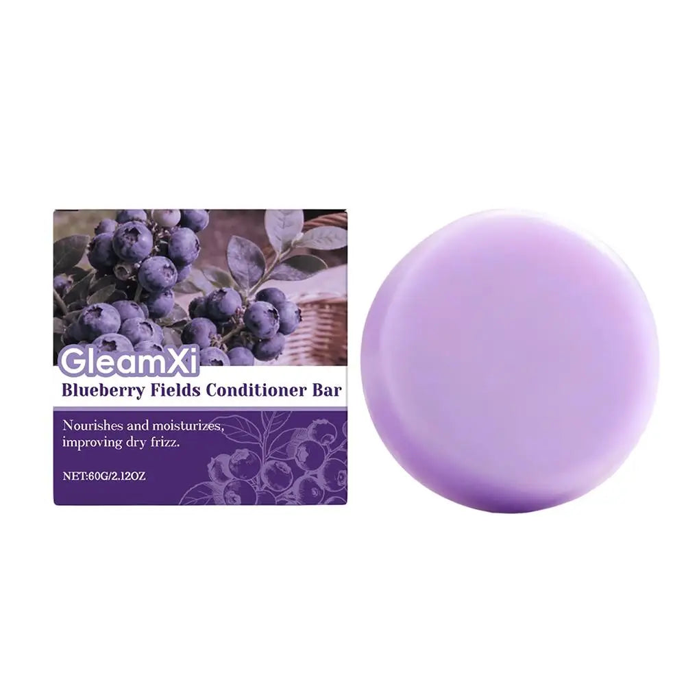 Blueberry Fields Shampoo & Conditioner Bundle Bars Strengthen & Norish Hair, Gentle Moisturizing Scalp Dry & Damaged Hair Care Halalzen