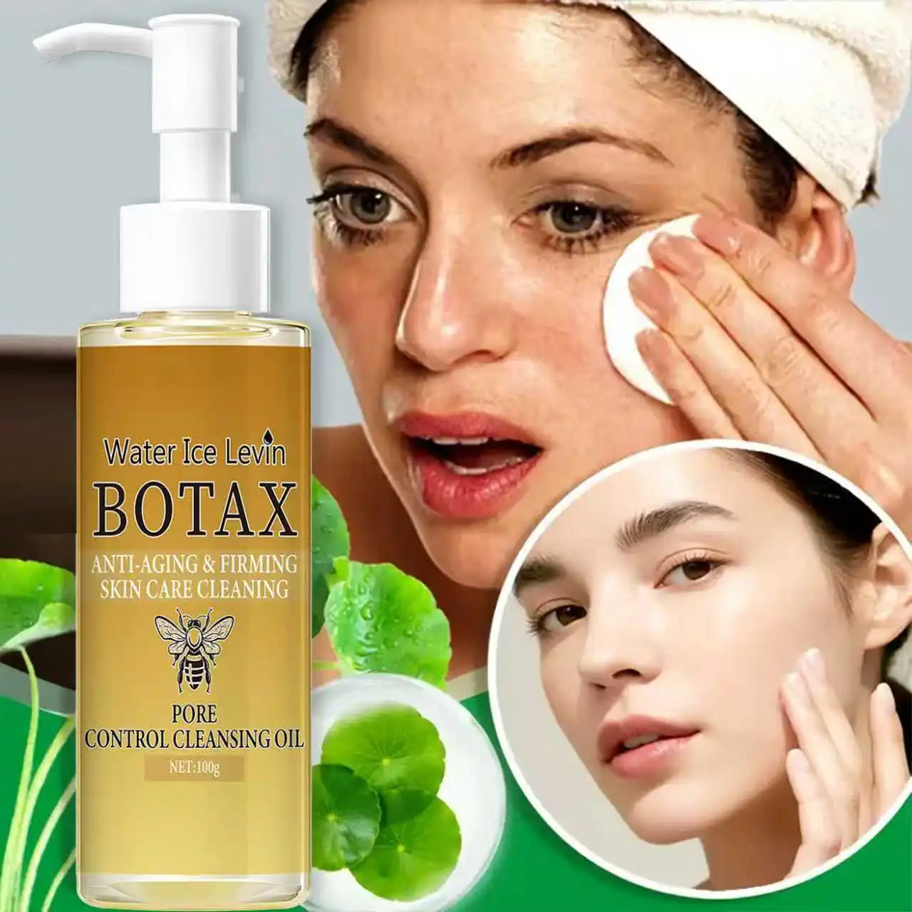 Cleansing Oil with Retinol & Bee Venom - Moisturizing & Protective Facial Cleanser with NMN for Elastic Skin Halalzen
