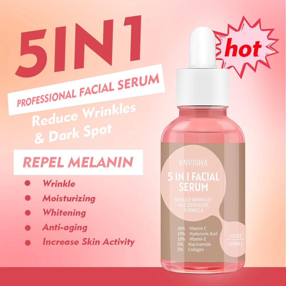 Face Serum Skin Care Collagen Hyaluronic Acid Anti-Aging Wrinkle Whitening Moisturizing Exfoliating Shrink Pores Niacinamide Halalzen