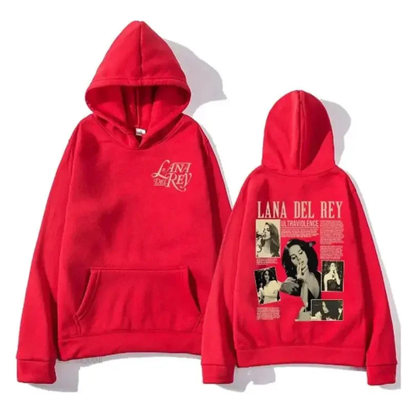 Casual Lana Del Rey Singer Hoodies for Men and Women Harajuku Fashion Long Sleeves Sweatshirts Moleton Graphic Prints Streetwear