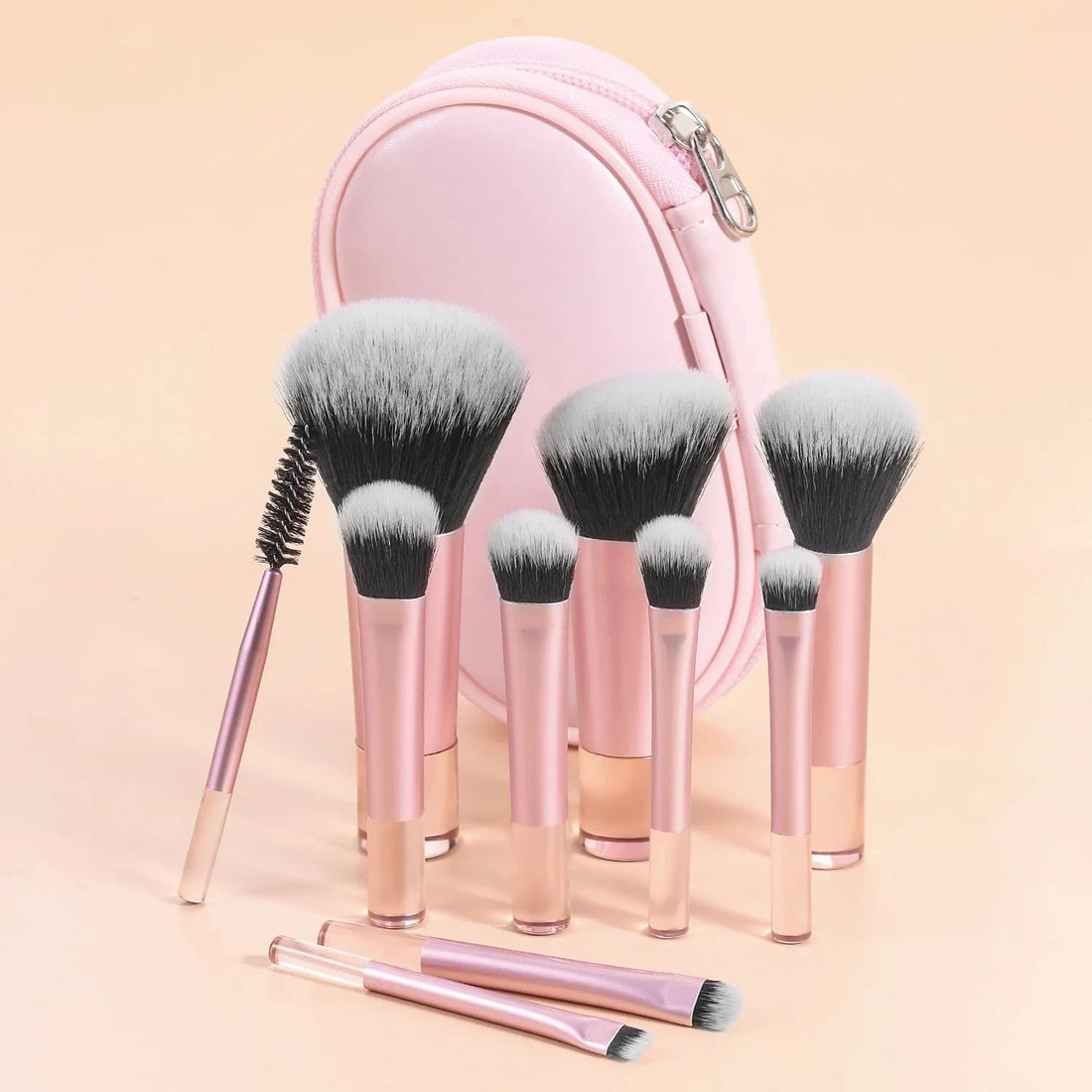 10pcs Mini Makeup Brush Set Powder Eyeshadow Foundation Blush Blender Concealer Beauty Makeup Tools Brush Professional Supplies Halalzen