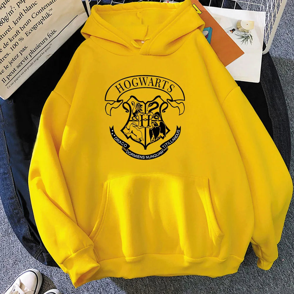 Hogwarts Harajuku Hoodies Long-sleeved Magic Sweatshirt for Boys/girls Comfortable Clothing Moletom Feminino Simplicity Pullover