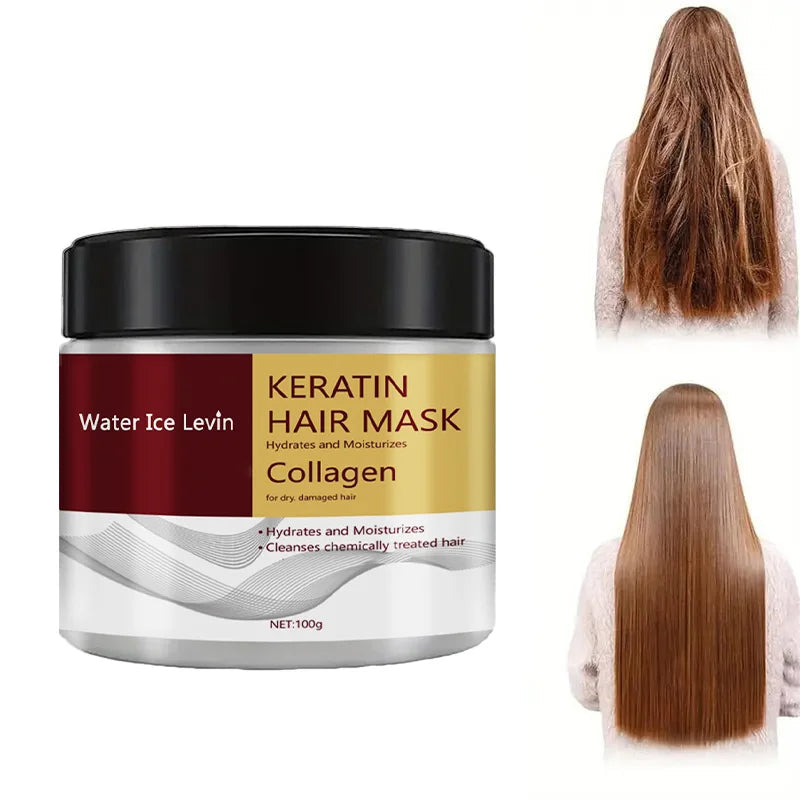 Keratin Hair Mask with Collagen, Hydrates & Moisturizes for Dry Damaged Hair, Enhances Softness, Shine & Elasticity Halalzen