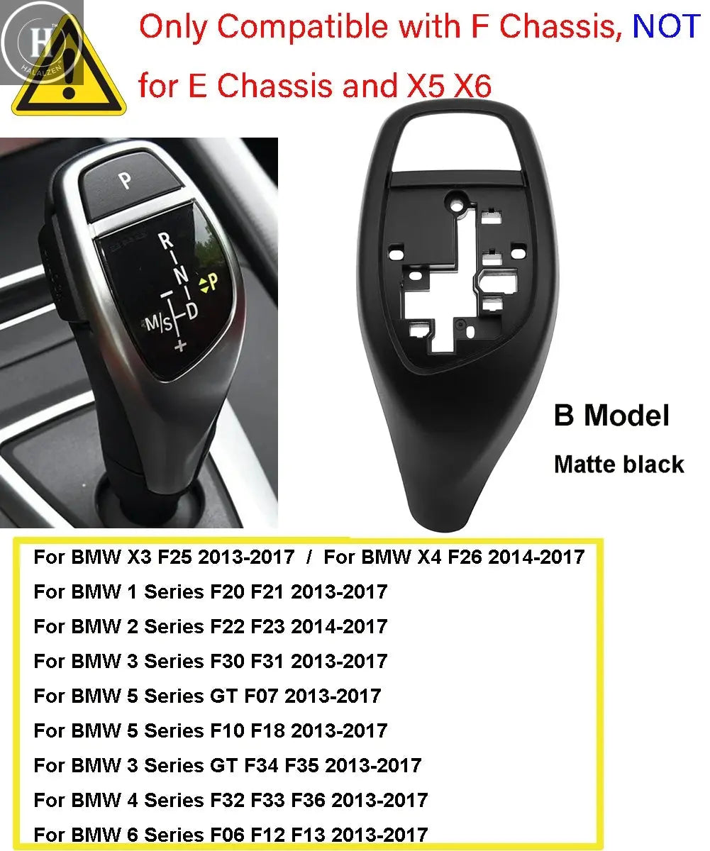 Car Gear Knob Shift Lever Cover Replacement for BMW 1 2 3 5 7 Series F10 F20 F21 F22 F11 F01 X1 X3 X4 M3 M5 F30 F25 F Chassis HALALZEN