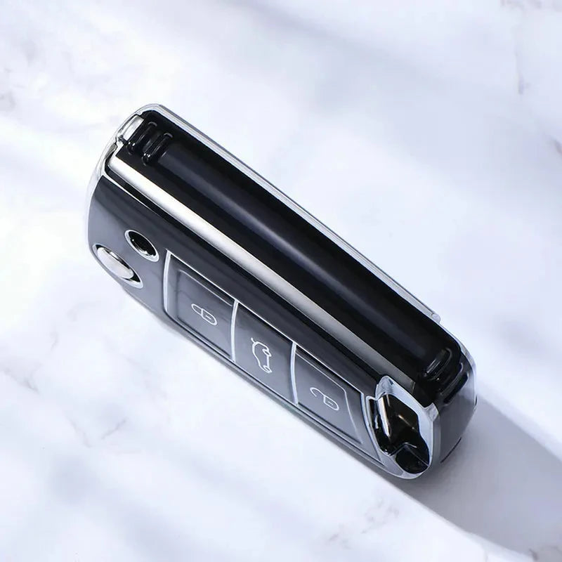 Car TPU Key Case Cover For VW Volkswagen Golf 7 MK7 Tiguan MK2 T-roc T-cross Skoda Octavia Kodiaq Karoq Seat Ateca Leon Fob