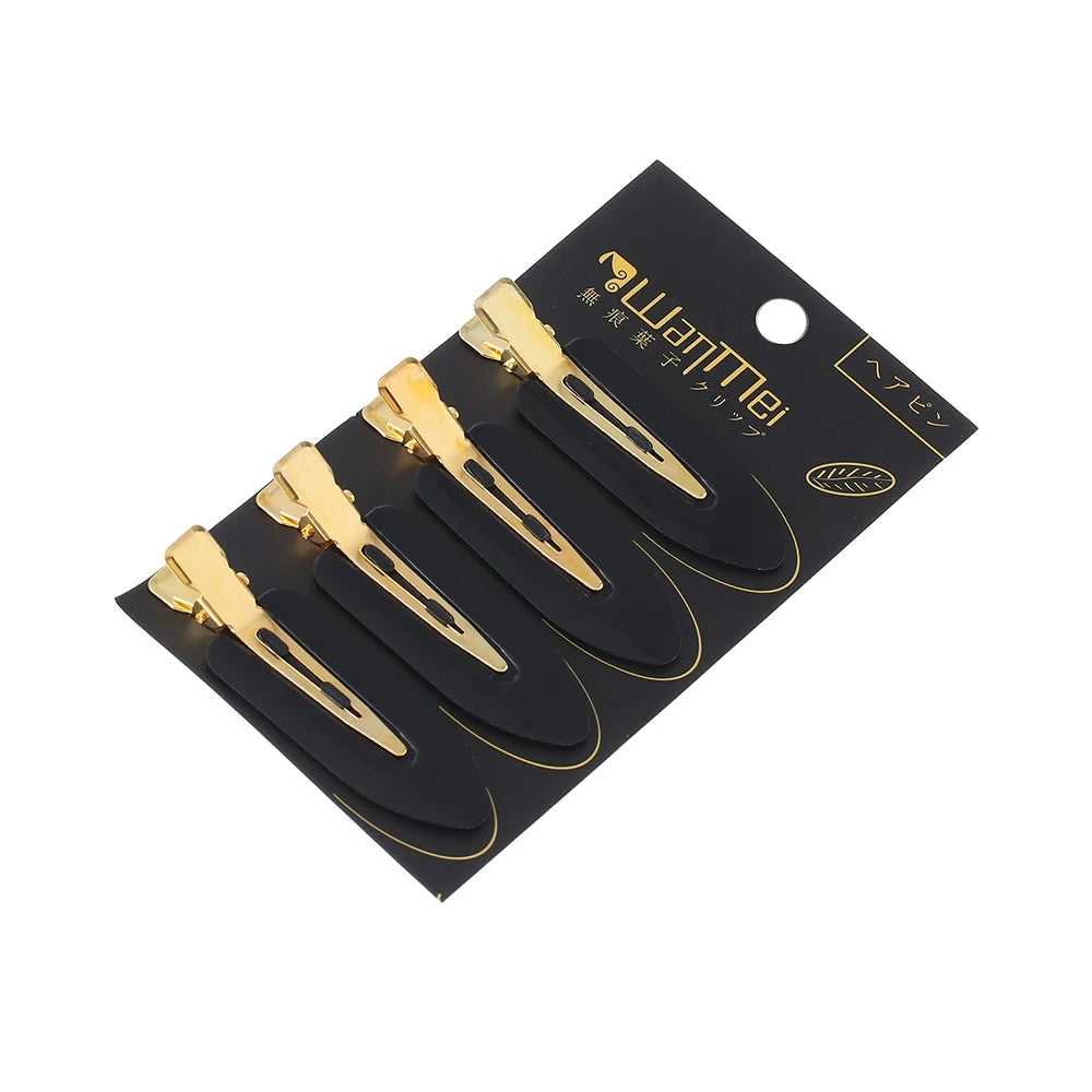 4 Pcs Seamless No Crease Barrettes Makeup Clip No Bend Hair Clip Professional Salon Styling Fixed hairpin Woman Man Hairdressing