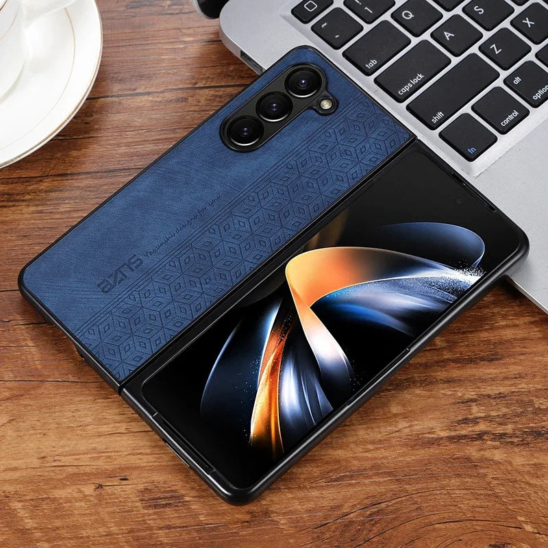 Luxury PU Leather Mobile Phone Case For Samsung Galaxy Z Fold 7 6 5 4 3 Bumper Coque Back Cover For Galaxy Z Fold 5 4 3
