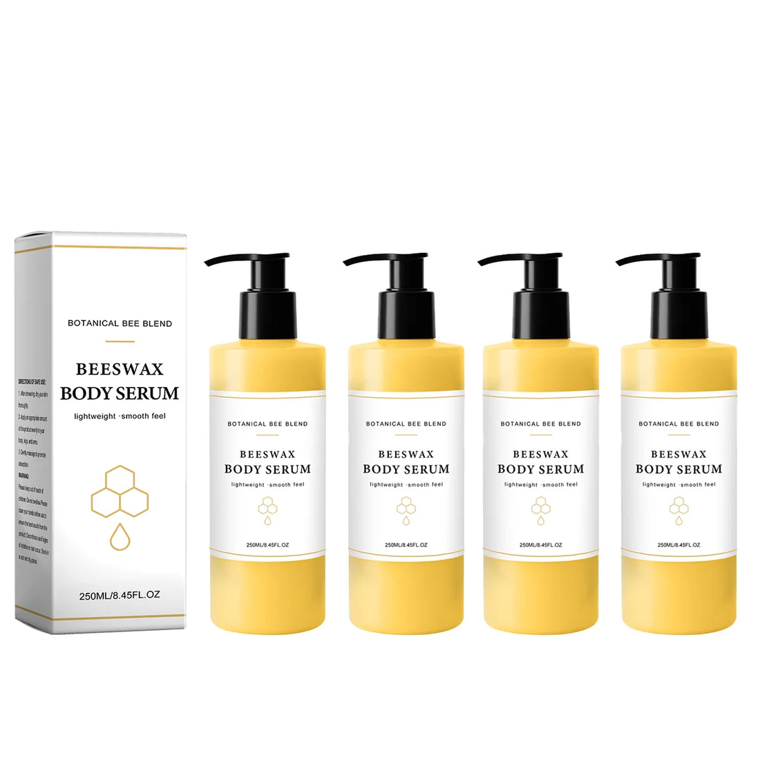 250ml BeesWax Body Serum Body Oil Moisturizer Lightweight Wet Skin Formula for Soft, Radiant Skin Natural Antioxidant-Rich Serum