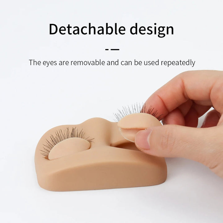GLAMLASH Mini Lash Flat Model Head Practice Eyelash Extension Training Head With Removable Replacement Eyelids Halalzen