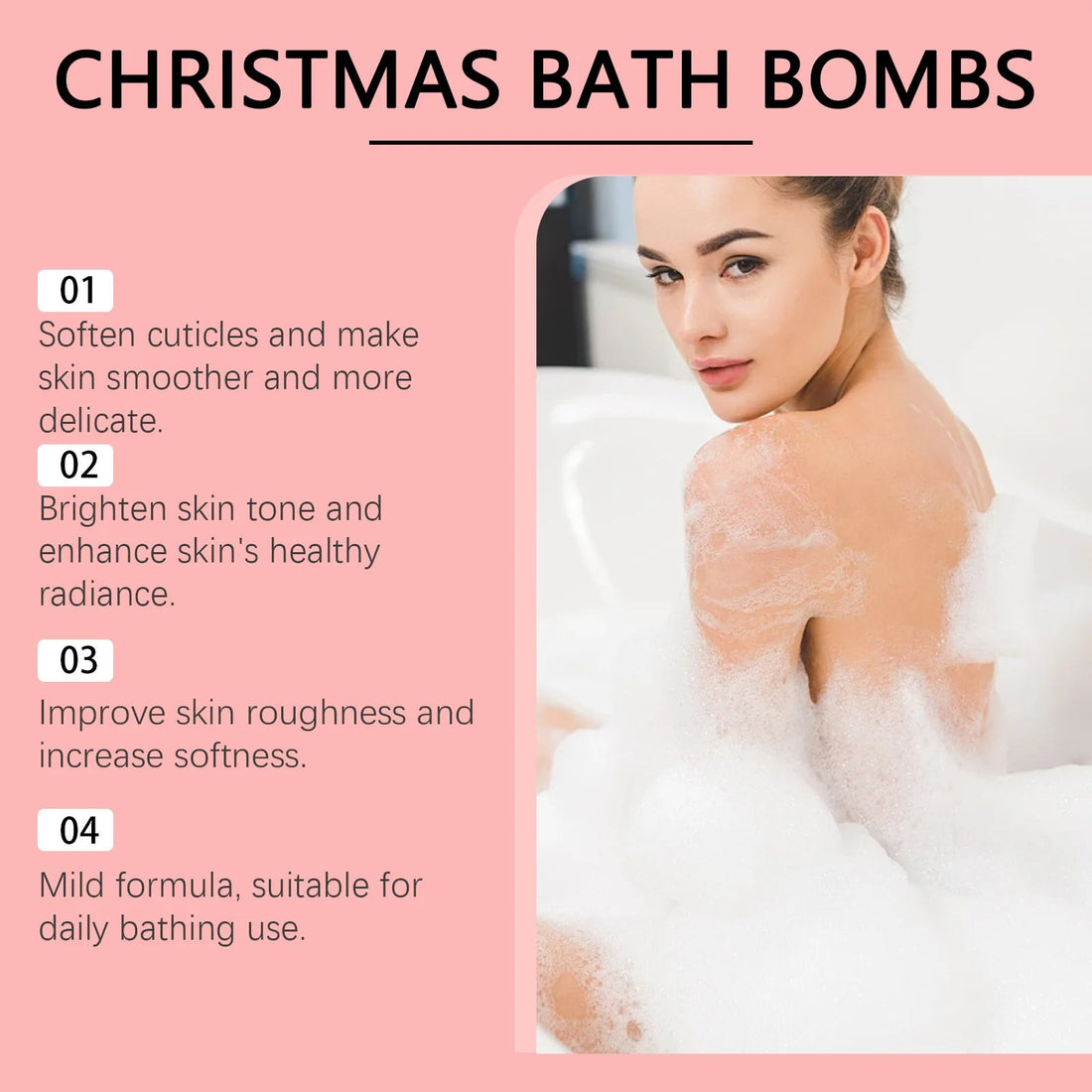 Christmas Lavender Bath Ball Stress Relief Rich Bubble Long Lasting Fragrances Deeply Moisturizing Colorful SPA Gifts Bath Bombs Halalzen