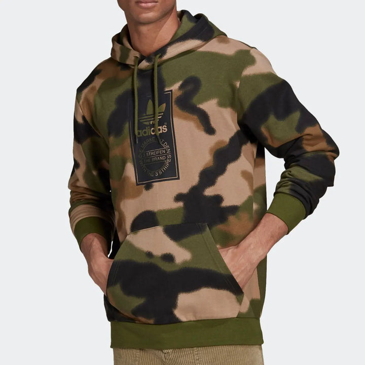 Sweat-shirt à capuche camouflage Adidas Originals pour homme GN1879
