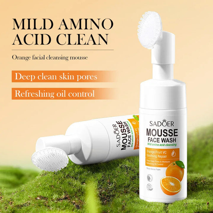 SAODER Fruits Facial Cleanser Face Wash Foam Massasge Cleansing Mossee Anti Wrinkle Moisturizing Hydrating Korean Skin Care Halalzen