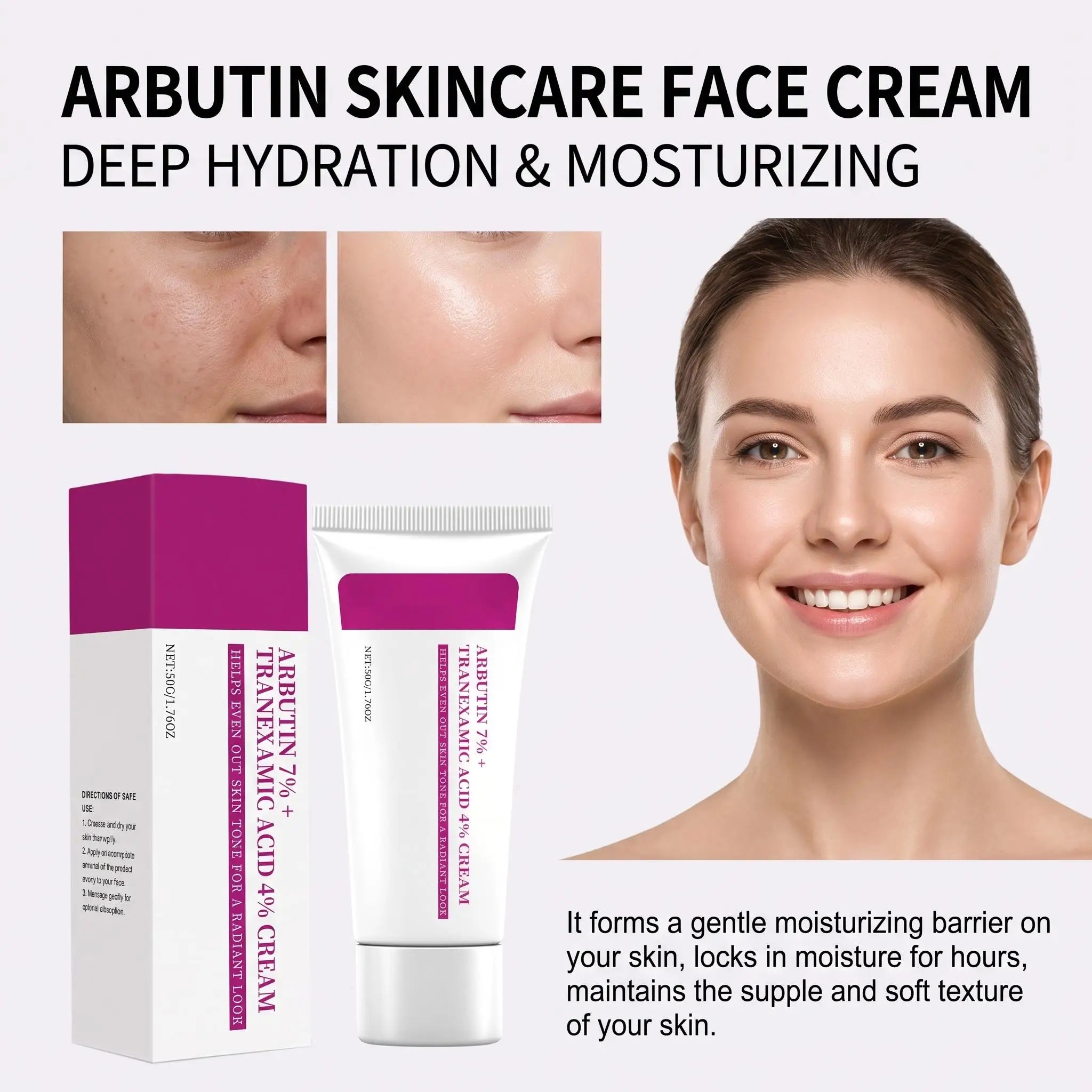 Arbutin Tranexamic Acid Skincare Cream For Dark Spots Care,Brighten Skin Improve Pigmentation Uneven Skin Tone Skin Barrier Care