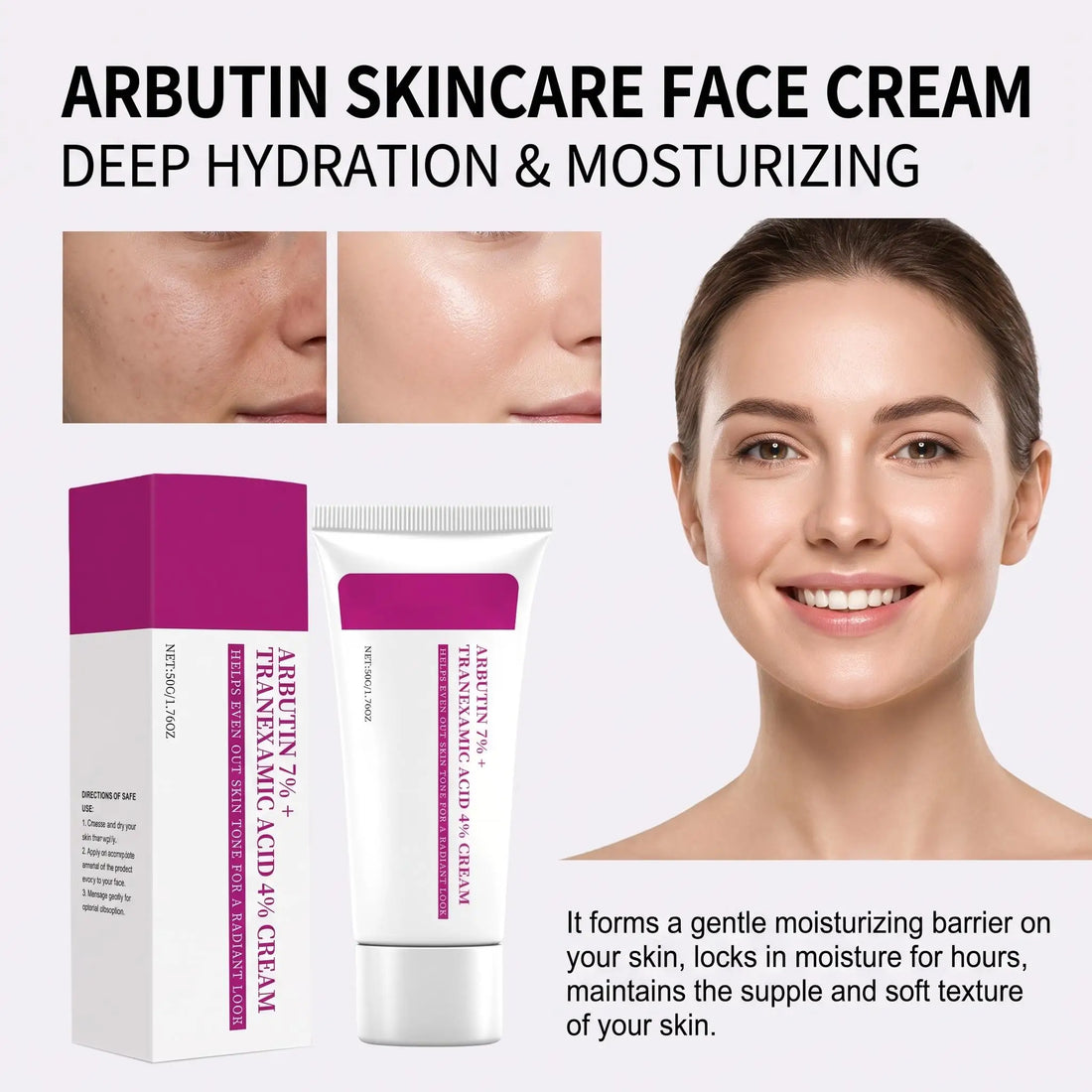 Arbutin Tranexamic Acid Skincare Cream For Dark Spots Care,Brighten Skin Improve Pigmentation Uneven Skin Tone Skin Barrier Care