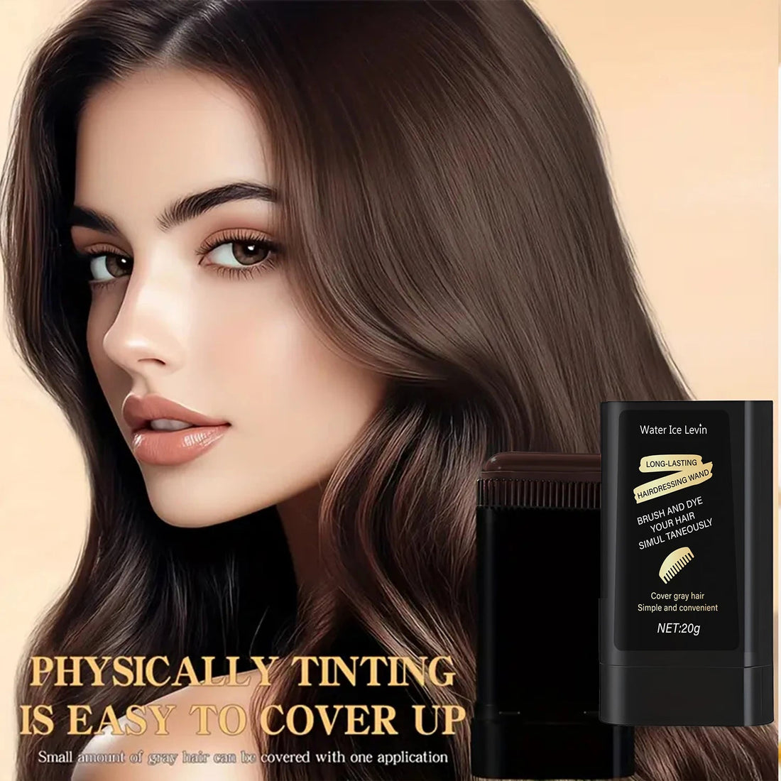 Black Hair Color Cream Is Easy to Clean, Long-Lasting and Fast, Suitable for Temporary Hair Dyeing, Disposable Washable Hair Dyeing Stick, Easy to Apply and Rinse Halalzen