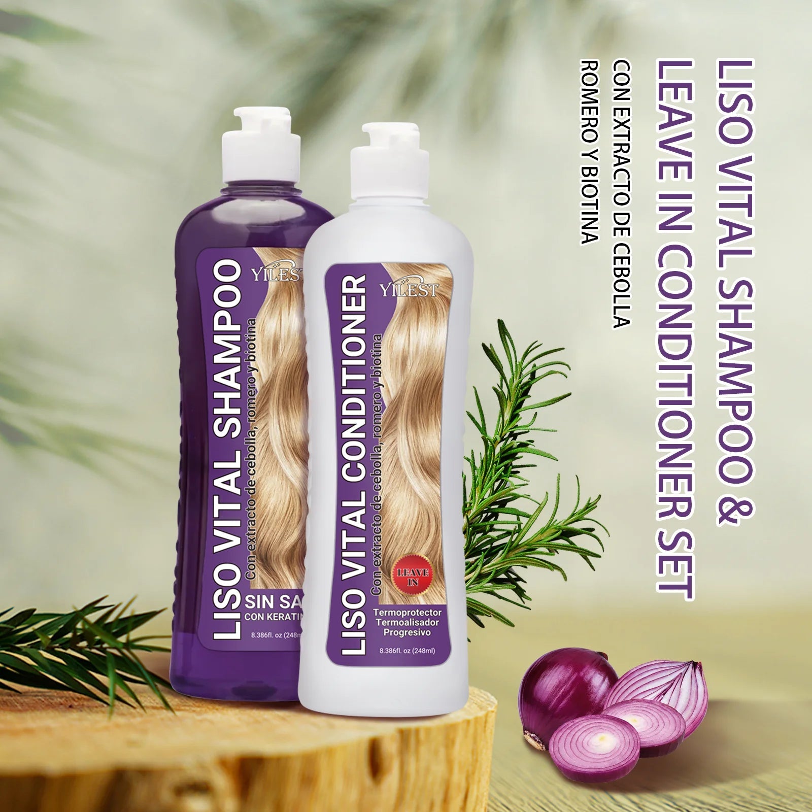 Rosemary & Onion Hair Shampoo Conditioner Set for Fast Hair Growth Shampoo Deep Cleaning Repair Reduce Hair Loss Anti Frizz Care Halalzen
