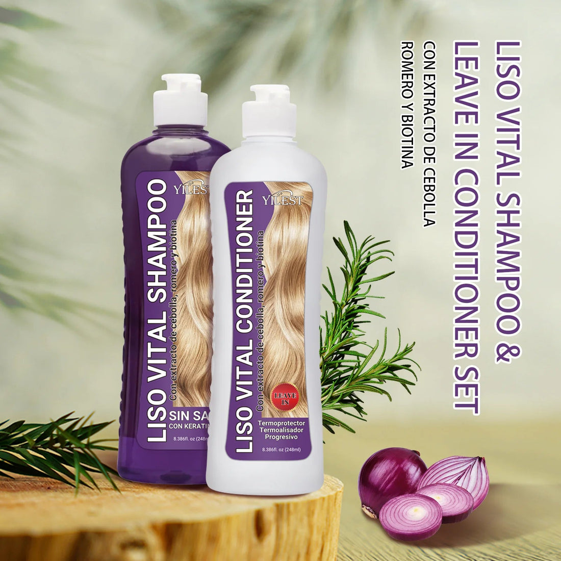 Rosemary & Onion Hair Shampoo Conditioner Set for Fast Hair Growth Shampoo Deep Cleaning Repair Reduce Hair Loss Anti Frizz Care Halalzen