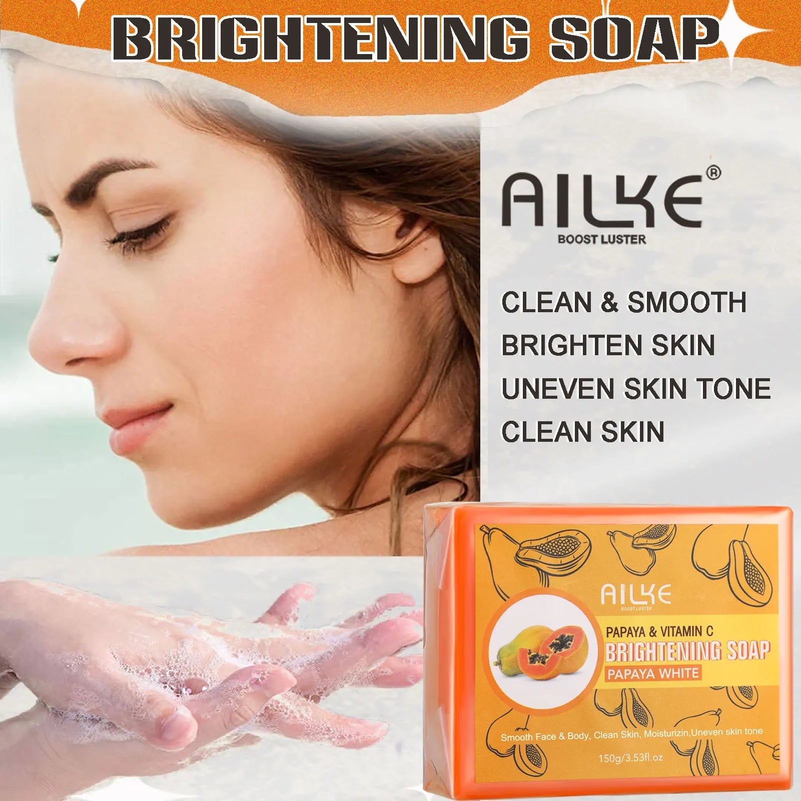 AILKE Collagen Lightening Kit, Cleansing, Moisturizer, Hydration, Dark Spots Removal Cream, Whitening, Brightening Body Lotion Halalzen